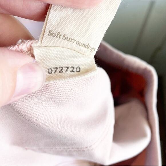 Soft Surroundings Pink Blush Pull On Raw Hem Jeggings Stretch Jeans Size Small S - Picture 12 of 16